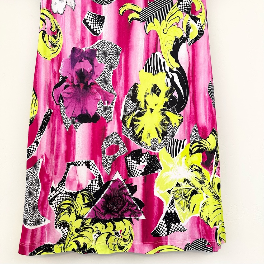 Versace Collection Pink Patterned Stretch Mini Dr… - image 2